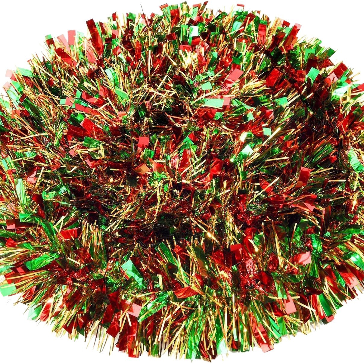 Christmas Golden Red Green Bubble Silk Wool Tops Latte Art