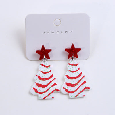 New Christmas Five-pointed Star Personalized Ear Jewelry Female