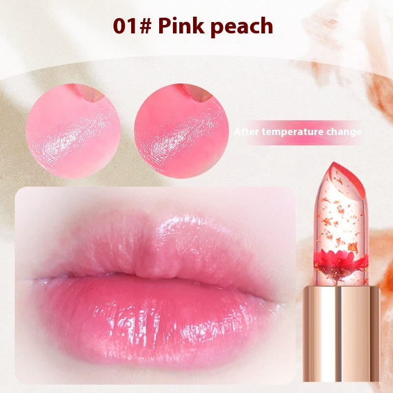Flower Lipstick Jelly Color Changing Lipstick Moisturizing