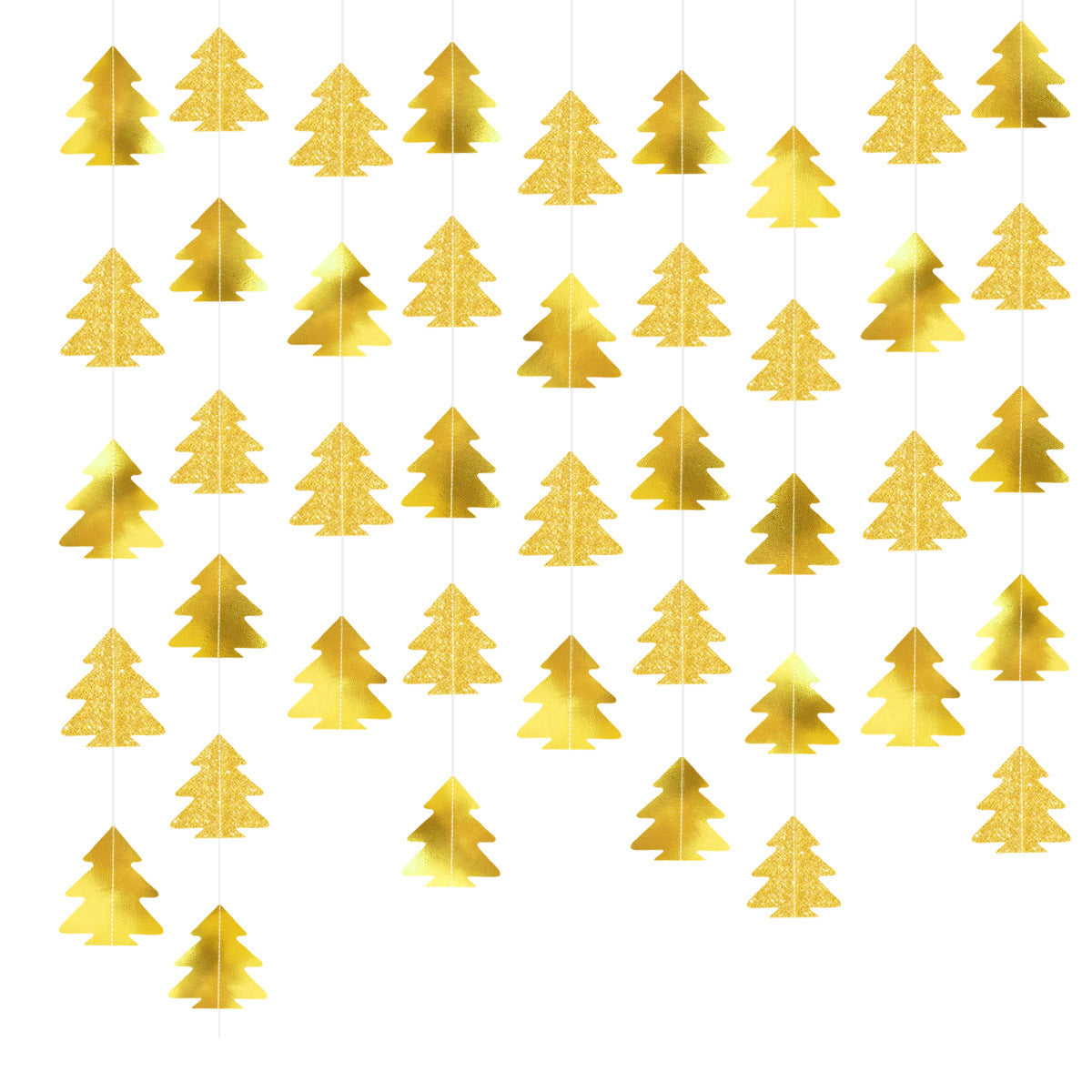 Christmas Single-layer Christmas Tree Hanging Flag Latte Art Decorations