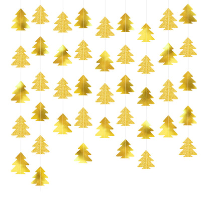 Christmas Single-layer Christmas Tree Hanging Flag Latte Art Decorations