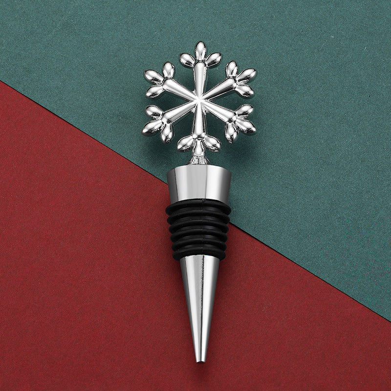 Champagne Sealed Christmas Snowflake Wine Stopper