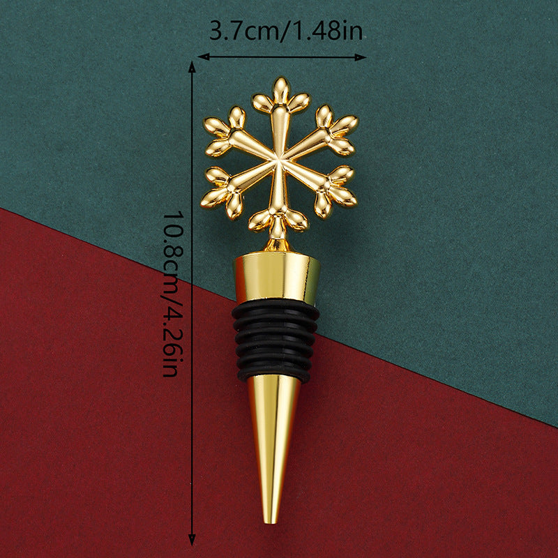 Champagne Sealed Christmas Snowflake Wine Stopper