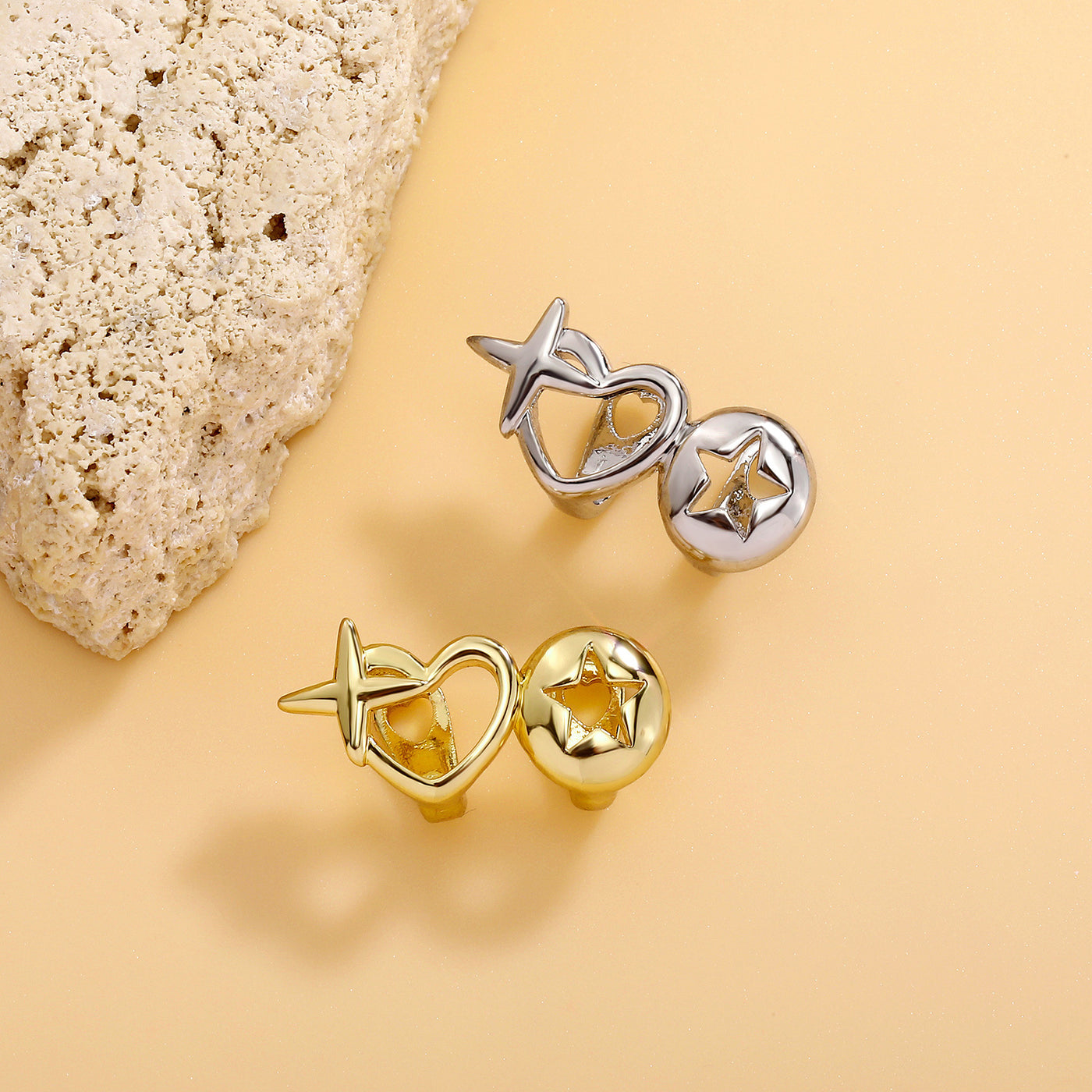 Hollow Glossy Plating Christmas XINGX Tooth Socket