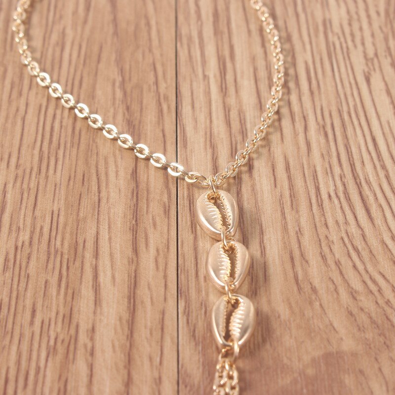 Simple seashell double finger bracelet women