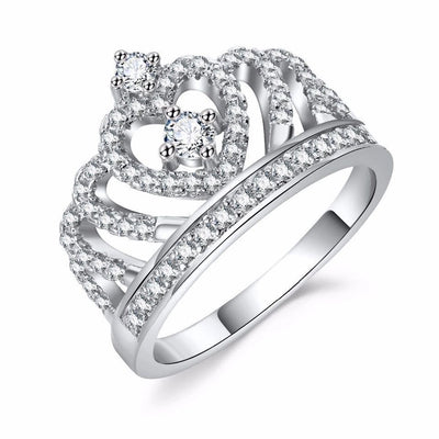 Creative Crown Zircon Ring Women