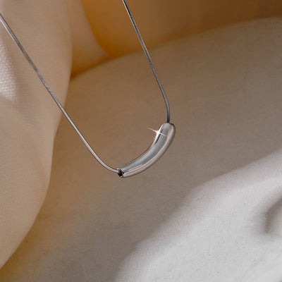 Lettering Water Drop Necklace Female Simple Temperament Clavicle Chain