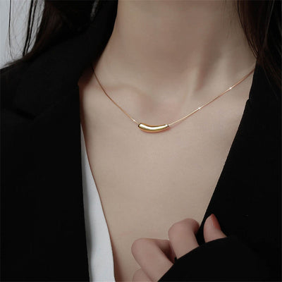 Lettering Water Drop Necklace Female Simple Temperament Clavicle Chain