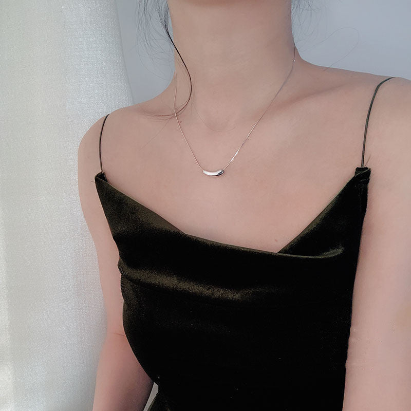 Lettering Water Drop Necklace Female Simple Temperament Clavicle Chain