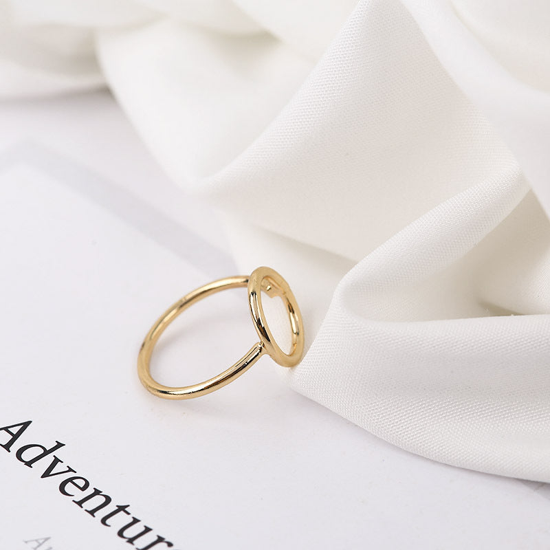 Geometric Hollow Simple Ring Women Fashion