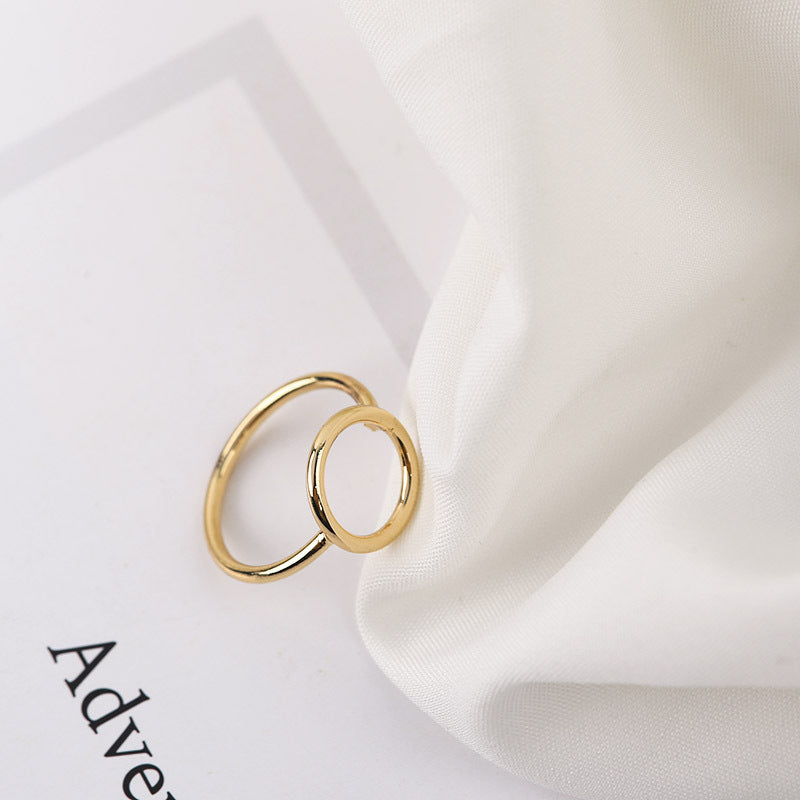 Geometric Hollow Simple Ring Women Fashion