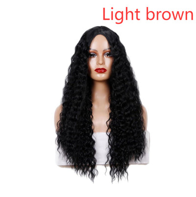 Medium Long Curly Hair Wave Synthetic Wigs