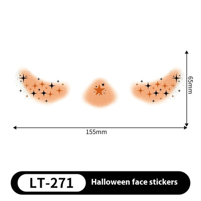 Halloween Makeup Stickers Dress Up Cute Painted