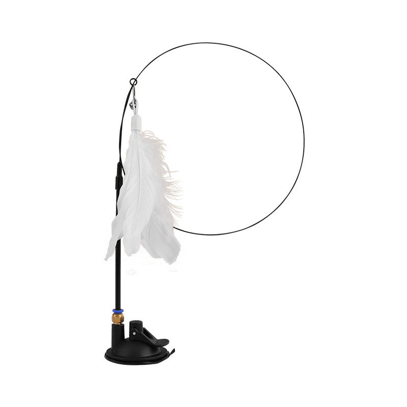 Strongly Fixed Handheld Lengthened Steel Screw Rod With Bell Sucker Cat Teaser