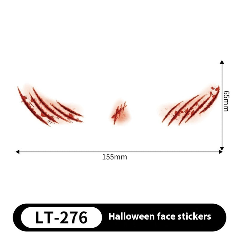 Halloween Makeup Stickers Dress Up Cute Painted