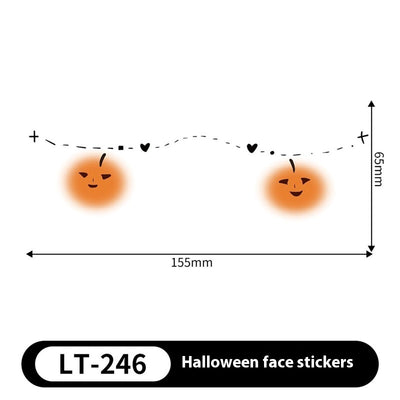Halloween Makeup Stickers Dress Up Cute Painted
