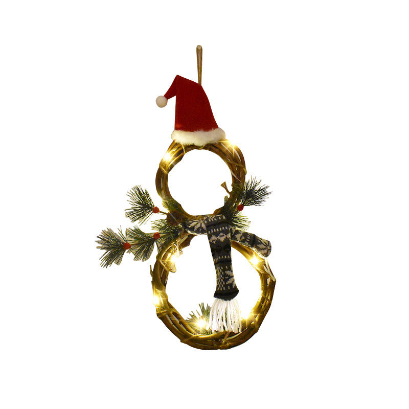 Christmas Decorations With Lights Vine Ring Garland Pendant