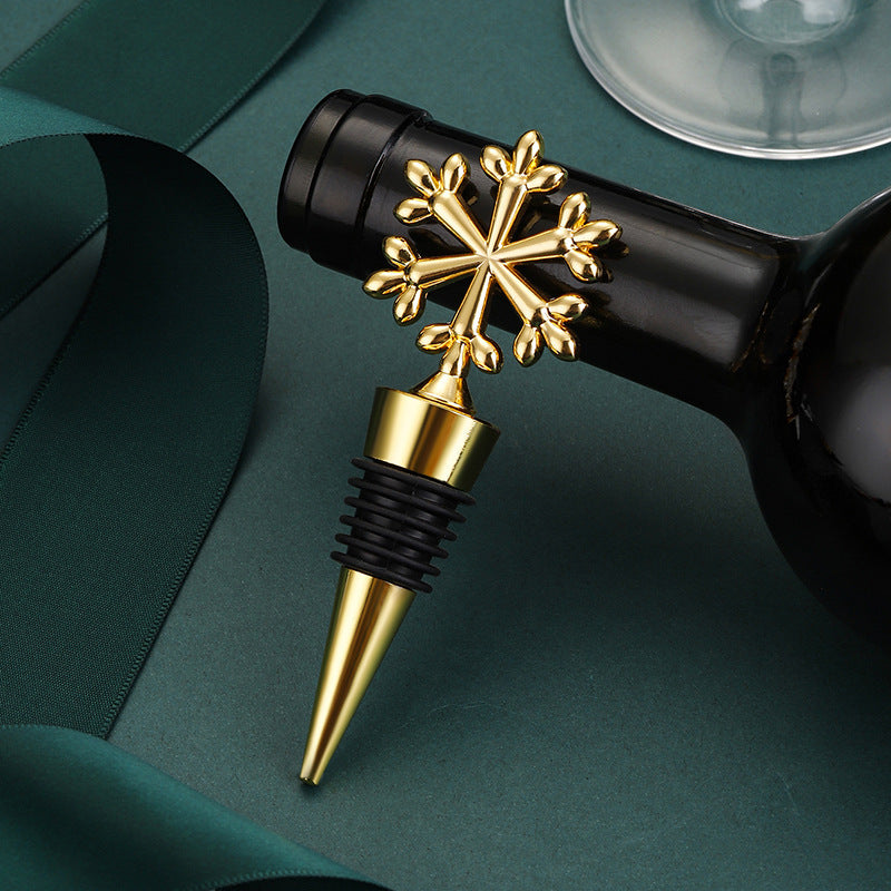 Champagne Sealed Christmas Snowflake Wine Stopper
