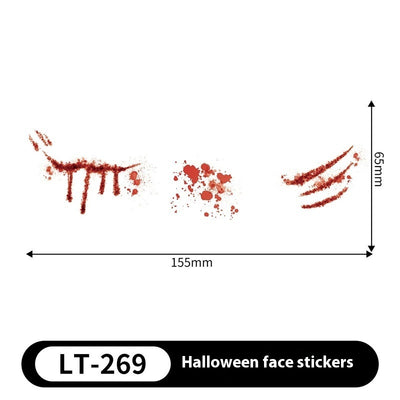 Halloween Makeup Stickers Dress Up Cute Painted
