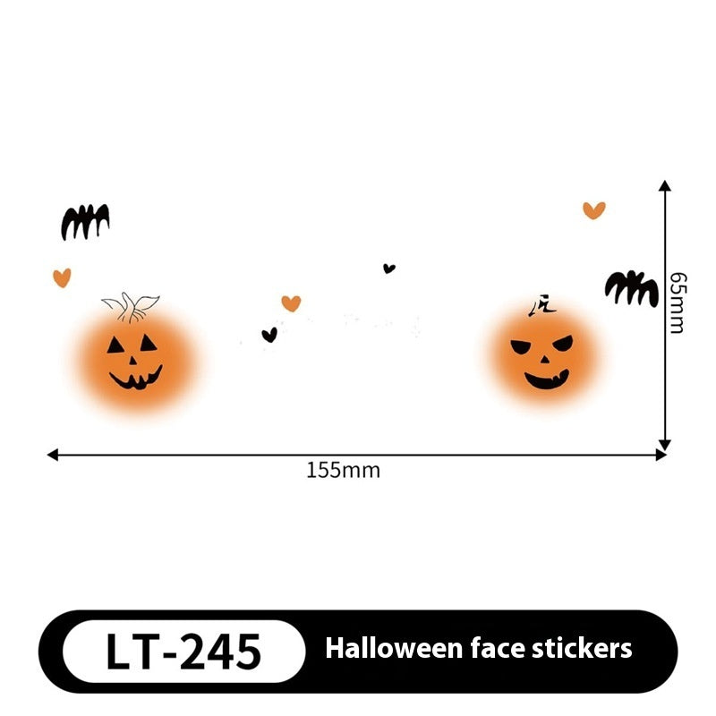 Halloween Makeup Stickers Dress Up Cute Painted