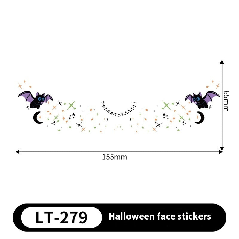 Halloween Makeup Stickers Dress Up Cute Painted