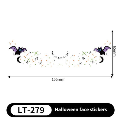 Halloween Makeup Stickers Dress Up Cute Painted