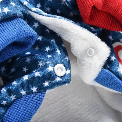 Printed Cotton Two-legged Teddy Bichon Autumn And Winter Pet Clothes