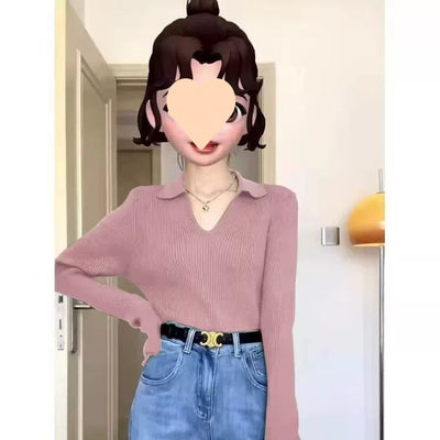 Lapel Sweater Inner Bottoming