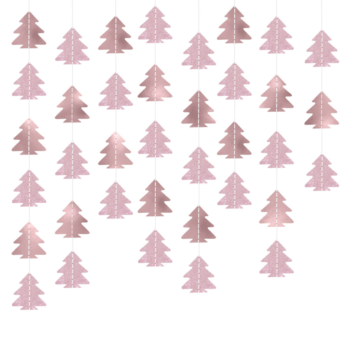 Christmas Single-layer Christmas Tree Hanging Flag Latte Art Decorations