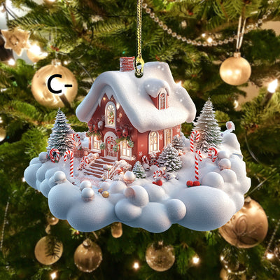 Christmas Snow House 2D Acrylic Decoration