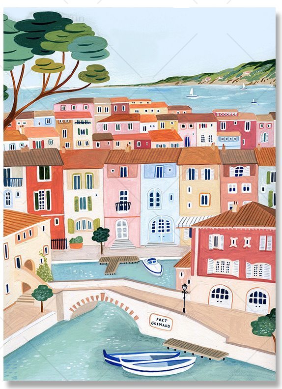 Marrakech Landscape Art Canvas Painting Housewarming Gift Wall Pictures Home Decor