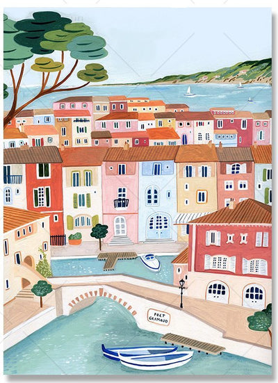 Marrakech Landscape Art Canvas Painting Housewarming Gift Wall Pictures Home Decor