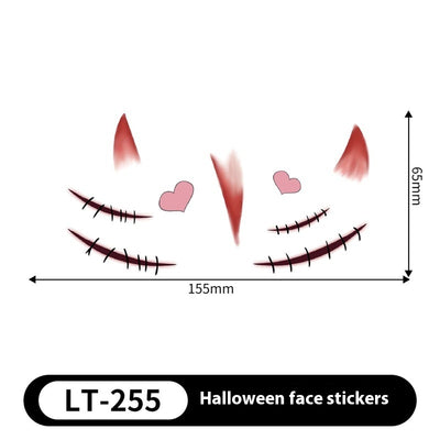 Halloween Makeup Stickers Dress Up Cute Painted