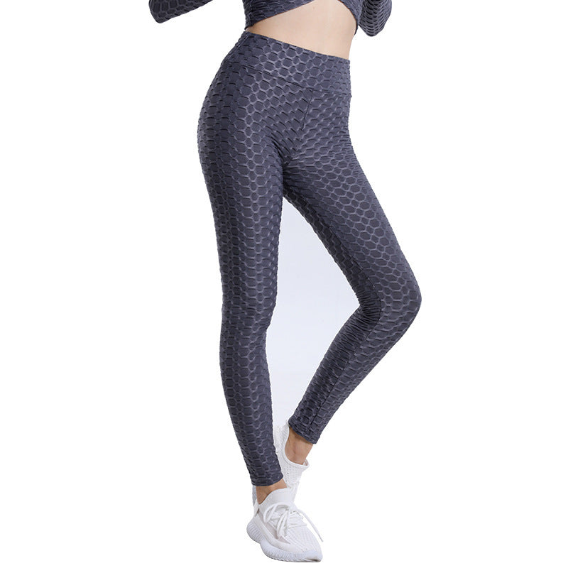 Jacquard High Elastic Sports Gym Pants Women's Fitness