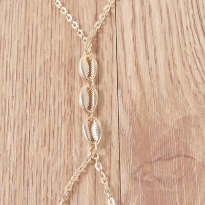 Simple seashell double finger bracelet women