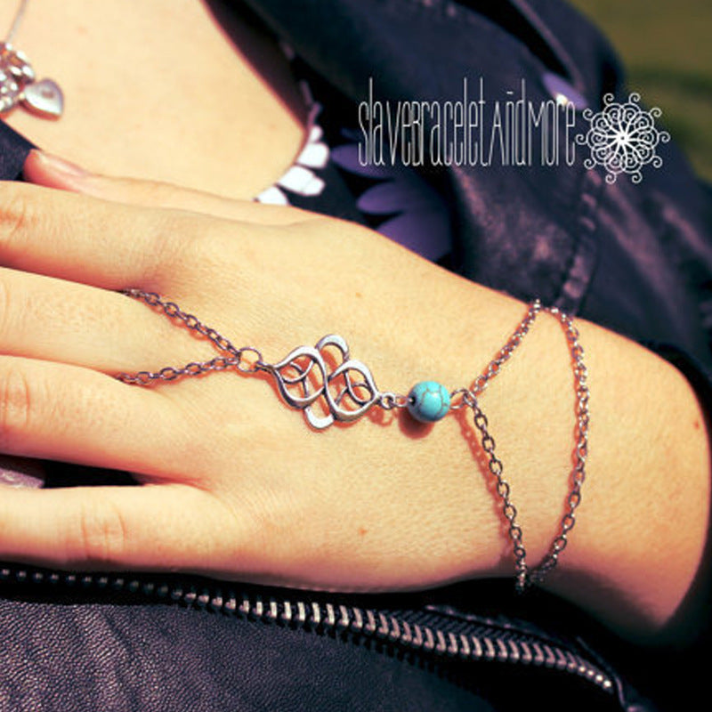 Turquoise Fashion Beach Creative Finger Bracelet Women