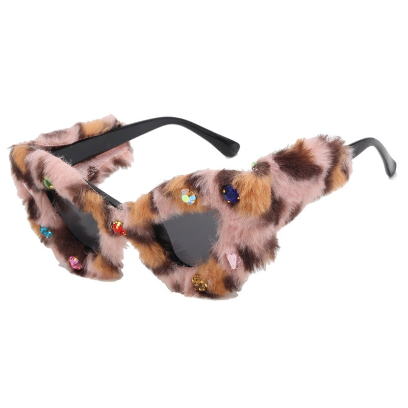 New Cat Eye Studded Diamond Sunglasses