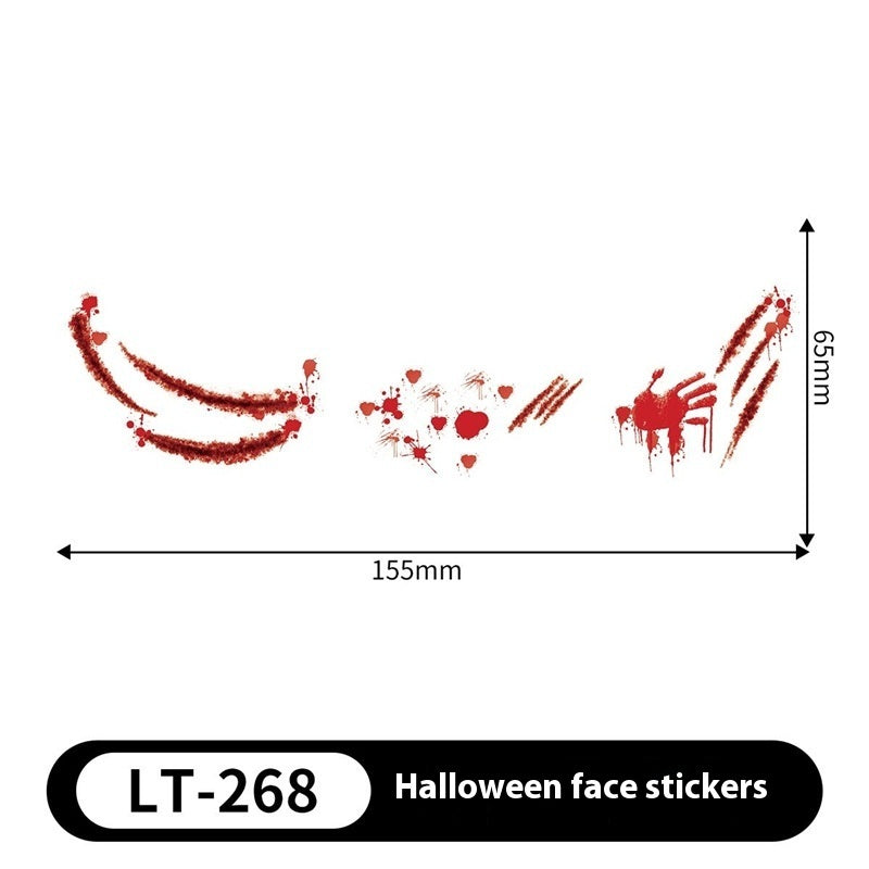 Halloween Makeup Stickers Dress Up Cute Painted