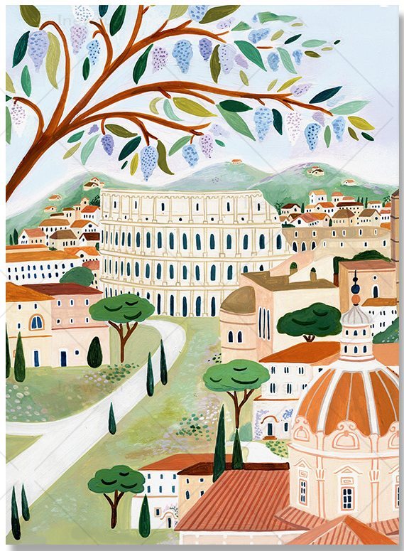 Marrakech Landscape Art Canvas Painting Housewarming Gift Wall Pictures Home Decor