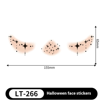 Halloween Makeup Stickers Dress Up Cute Painted