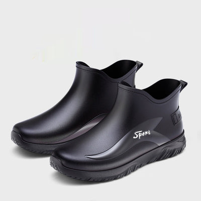 Fashion Non-slip Flat Short Rubber Boots Men