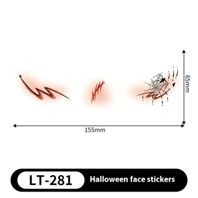 Halloween Makeup Stickers Dress Up Cute Painted