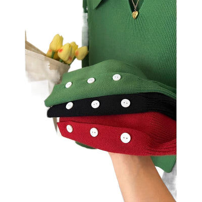 Lapel Sweater Inner Bottoming