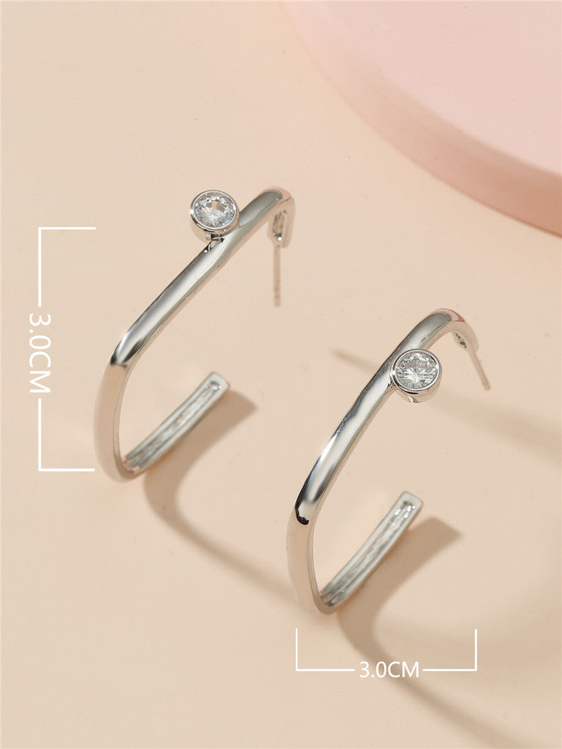 Exaggerated Personality Metal Earrings French Earrings