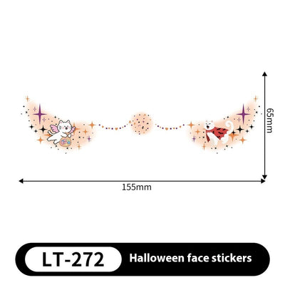 Halloween Makeup Stickers Dress Up Cute Painted