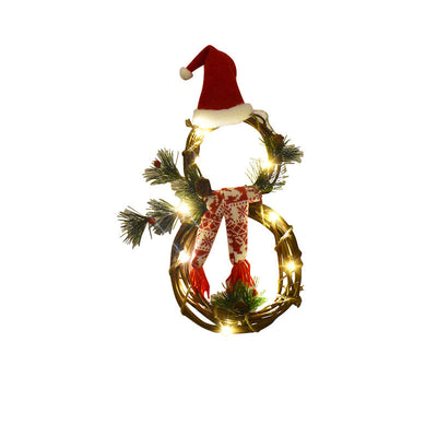 Christmas Decorations With Lights Vine Ring Garland Pendant