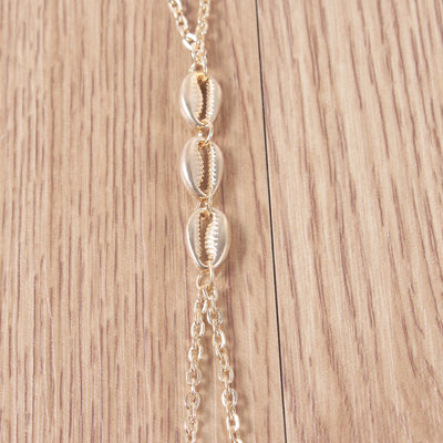 Simple seashell double finger bracelet women