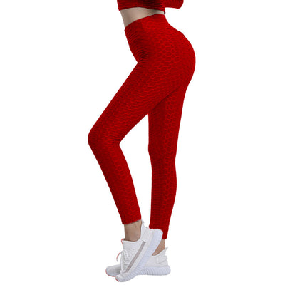 Jacquard High Elastic Sports Gym Pants Women's Fitness