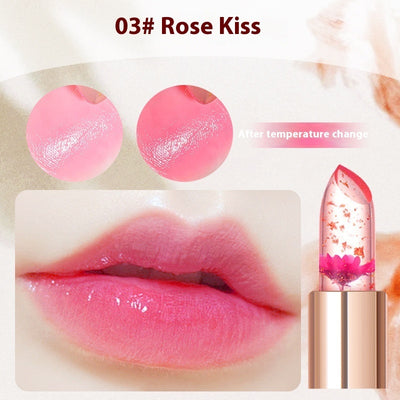 Flower Lipstick Jelly Color Changing Lipstick Moisturizing