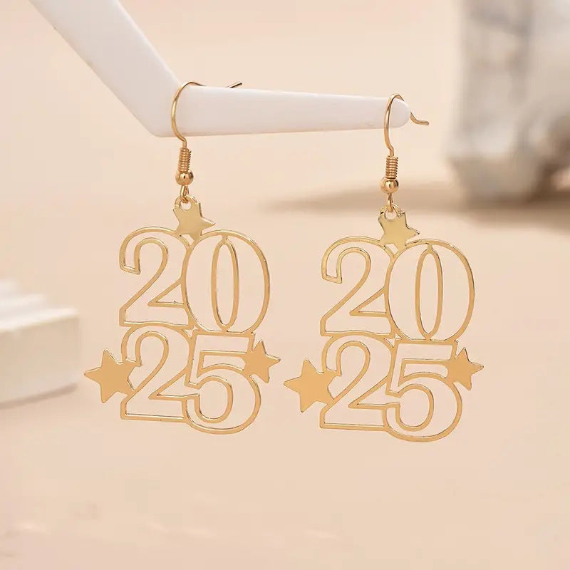 Creative Gloden Number 2025 Dangle